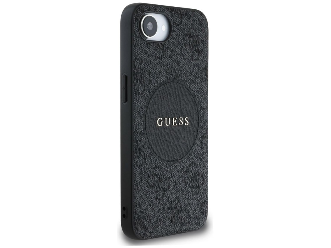 Capa Guess 4G Circle Classic Logo MagSafe para iPhone 16e - preta