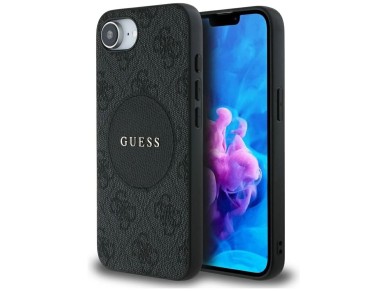 Guess 4G Circle Classic Logo MagSafe case for iPhone 16e - black Guess 4G Circle Classic Logo MagSafe case for iPhone 16e - black