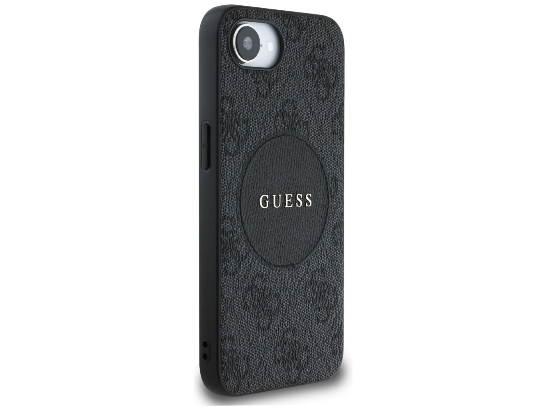Capa Guess 4G Circle Classic Logo MagSafe para iPhone 16e - preta