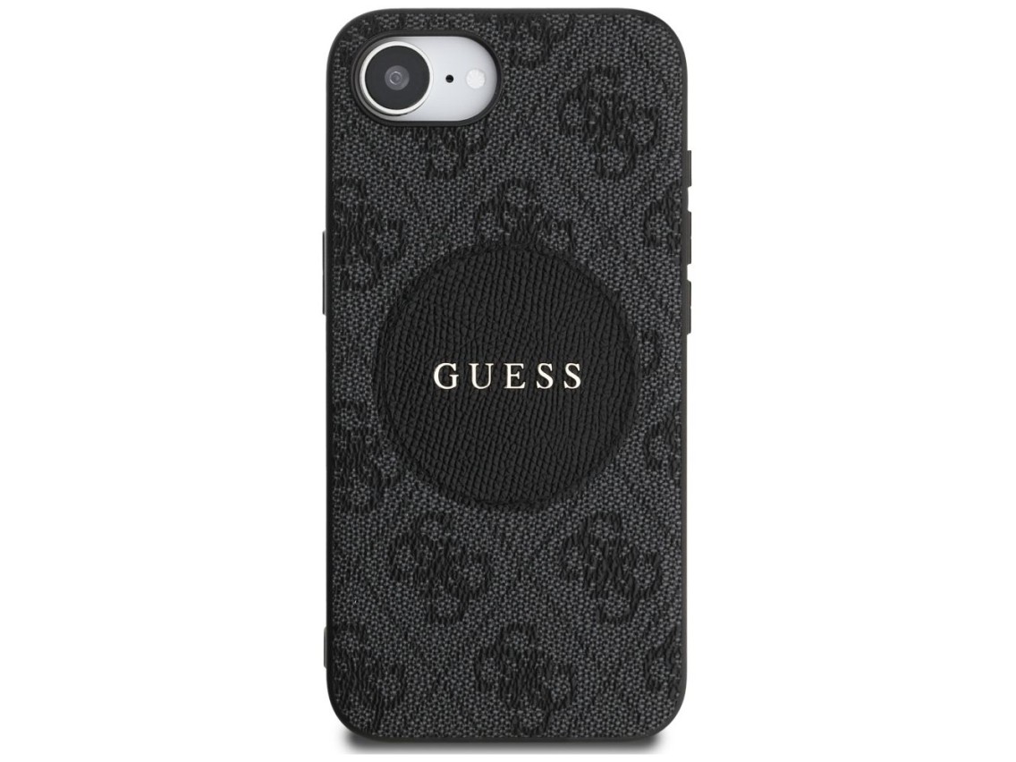 Capa Guess 4G Circle Classic Logo MagSafe para iPhone 16e - preta