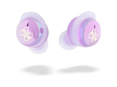 Guess 4G Printed Logo Bluetooth TWS Headphones + Docking Station - Purple Guess 4G Printed Logo Bluetooth TWS Headphones + Docking Station - Purple