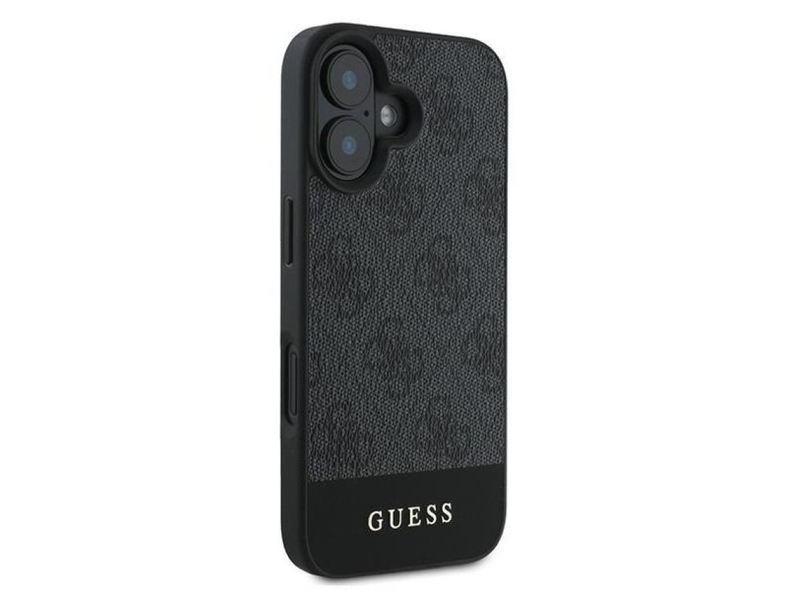 Guess 4G Bottom Stripe Case for iPhone 16 Plus 6.7" - Gray