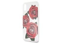 Funda Guess Flower Desire Rosa Roja para iPhone X - Transparente Funda Guess Flower Desire Rosa Roja para iPhone X - Transparente