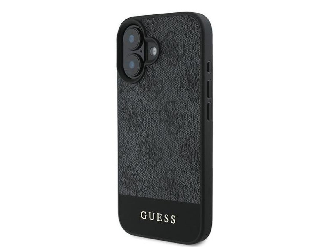Guess 4G Bottom Stripe Case for iPhone 16 Plus 6.7" - Gray