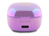 Fones de ouvido Bluetooth TWS Guess 4G com logotipo impresso + base de carregamento - Roxo Fones de ouvido Bluetooth TWS Guess 4G com logotipo impresso + base de carregamento - Roxo