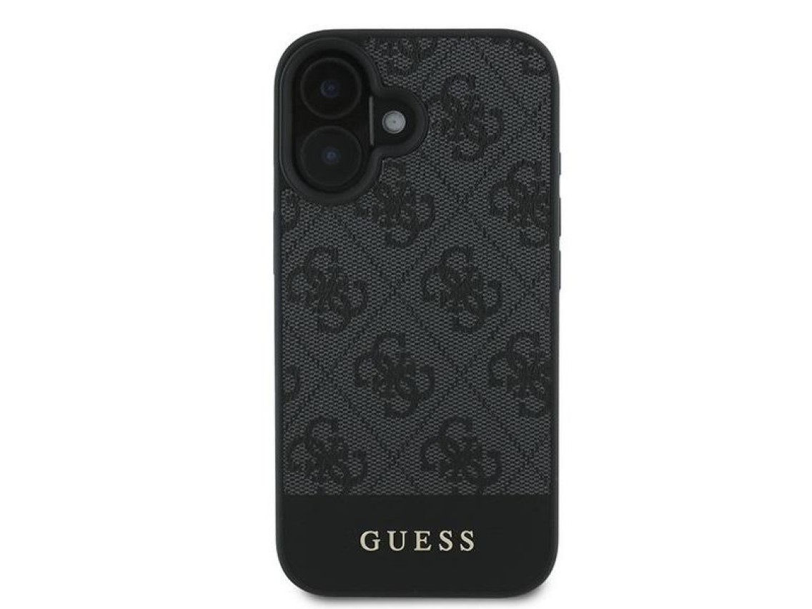 Guess 4G Bottom Stripe Case for iPhone 16 Plus 6.7" - Gray