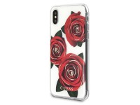 Funda Guess Flower Desire Rosa Roja para iPhone X - Transparente Funda Guess Flower Desire Rosa Roja para iPhone X - Transparente