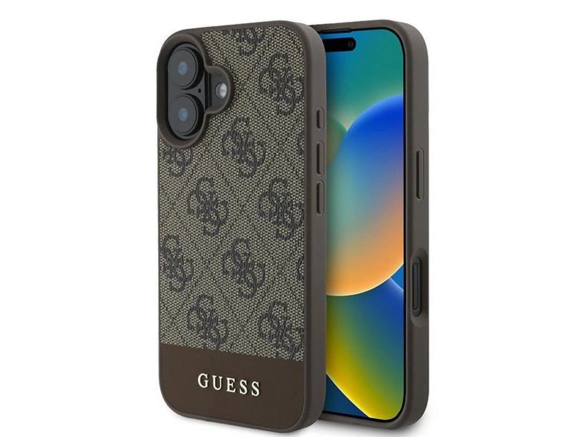 Funda Guess 4G con franja inferior para iPhone 16 Plus de 6,7