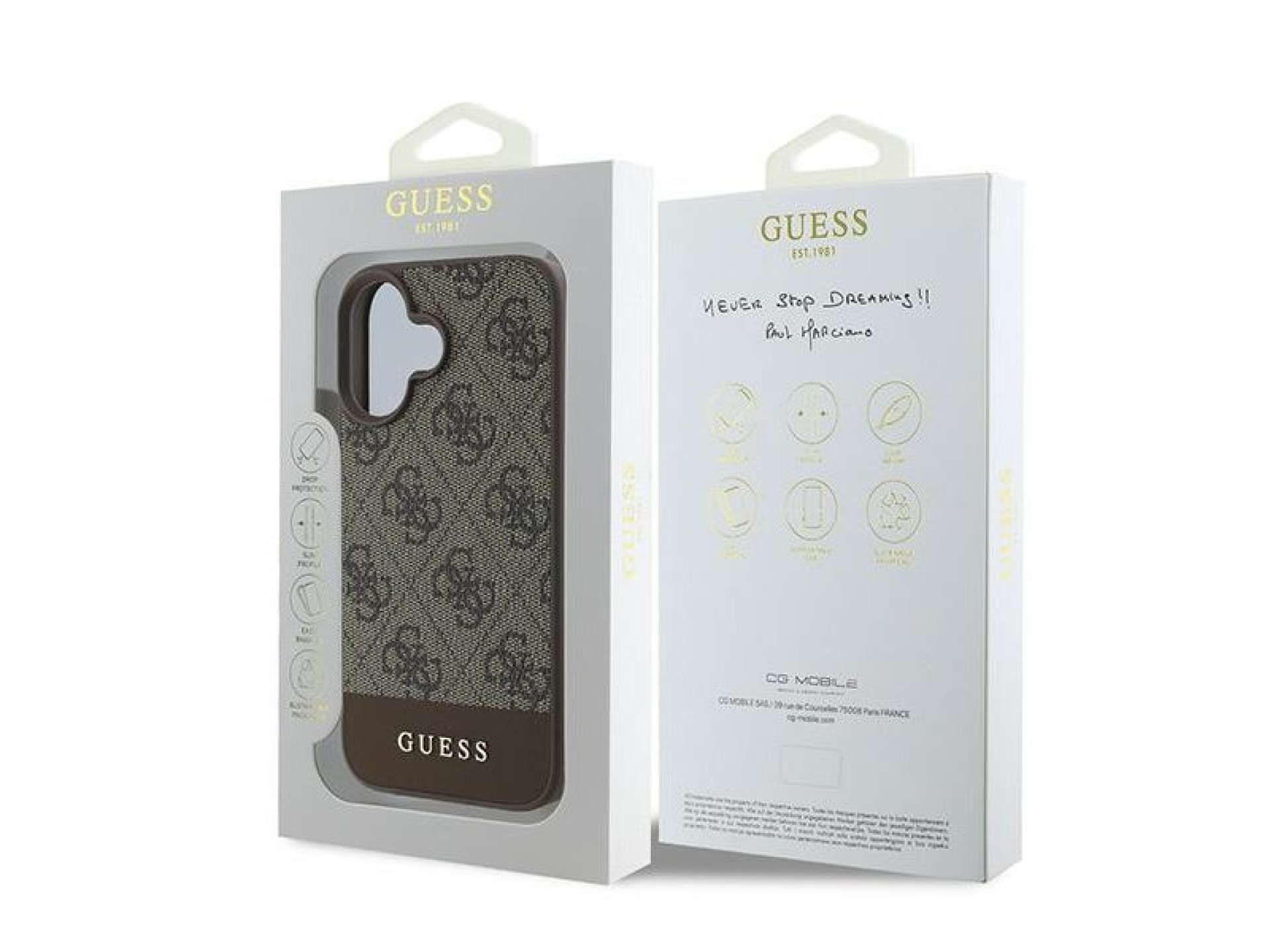 Funda Guess 4G con franja inferior para iPhone 16 Plus de 6,7