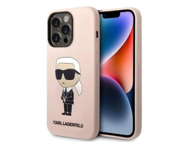 Karl Lagerfeld Silicone Ikonik case for iPhone 14 Pro Max - pink Karl Lagerfeld Silicone Ikonik case for iPhone 14 Pro Max - pink