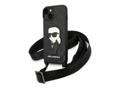 Karl Lagerfeld KLHCP14MSTKMK iPhone 14 Plus 6.7" black/black hardcase Monogram Ikonik Patch Karl Lagerfeld KLHCP14MSTKMK iPhone 14 Plus 6.7" black/black hardcase Monogram Ikonik Patch