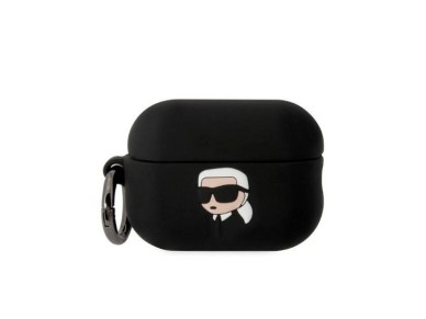 Karl Lagerfeld KLAP2RUNIKK AirPods Pro 2 cover black/black Silicone Karl Head 3D