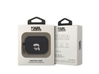 Karl Lagerfeld KLAP2RUNIKK AirPods Pro 2 cover black/black Silicone Karl Head 3D Karl Lagerfeld KLAP2RUNIKK AirPods Pro 2 cover black/black Silicone Karl Head 3D