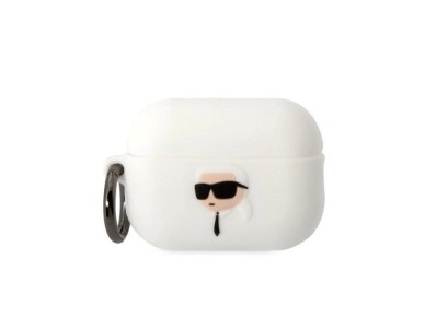 Karl Lagerfeld KLAP2RUNIKH AirPods Pro 2 cover white/white Silicone Karl Head 3D Karl Lagerfeld KLAP2RUNIKH AirPods Pro 2 cover white/white Silicone Karl Head 3D