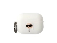 Karl Lagerfeld KLAP2RUNIKH AirPods Pro 2 cover white/white Silicone Karl Head 3D Karl Lagerfeld KLAP2RUNIKH AirPods Pro 2 cover white/white Silicone Karl Head 3D