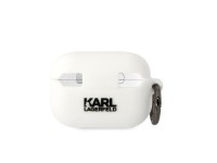 Karl Lagerfeld KLAP2RUNIKH AirPods Pro 2 cover white/white Silicone Karl Head 3D Karl Lagerfeld KLAP2RUNIKH AirPods Pro 2 cover white/white Silicone Karl Head 3D