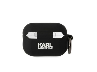 Karl Lagerfeld KLAP2RUNCHK AirPods Pro 2 cover black/black Silicone Choupette Head 3D
