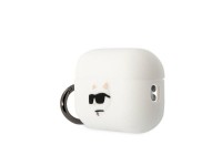 Karl Lagerfeld KLAP2RUNCHH AirPods Pro 2 cover white/white Silicone Choupette Head 3D Karl Lagerfeld KLAP2RUNCHH AirPods Pro 2 cover white/white Silicone Choupette Head 3D