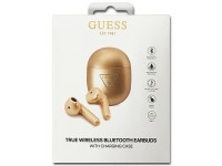Fones de ouvido sem fio Bluetooth TWS Guess com logo triangular - Dourado Fones de ouvido sem fio Bluetooth TWS Guess com logo triangular - Dourado