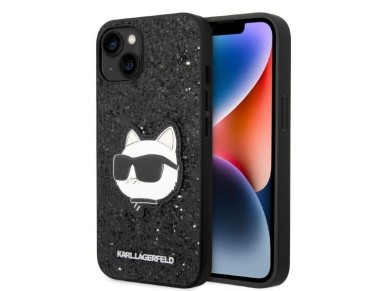 Karl Lagerfeld KLHCP14MG2CPK iPhone 14 Plus 6.7" negro/negro carcasa rígida Glitter Choupette Patch Karl Lagerfeld KLHCP14MG2CPK iPhone 14 Plus 6.7" negro/negro carcasa rígida Glitter Choupette Patch