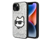 Capa rígida prateada/prateada Karl Lagerfeld KLHCP14MG2CPS para iPhone 14 Plus de 6,7 polegadas com Capa rígida prateada/prateada Karl Lagerfeld KLHCP14MG2CPS para iPhone 14 Plus de 6,7 polegadas com