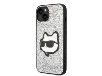 Capa rígida prateada/prateada Karl Lagerfeld KLHCP14MG2CPS para iPhone 14 Plus de 6,7 polegadas com Capa rígida prateada/prateada Karl Lagerfeld KLHCP14MG2CPS para iPhone 14 Plus de 6,7 polegadas com