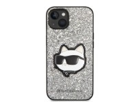 Capa rígida prateada/prateada Karl Lagerfeld KLHCP14MG2CPS para iPhone 14 Plus de 6,7 polegadas com Capa rígida prateada/prateada Karl Lagerfeld KLHCP14MG2CPS para iPhone 14 Plus de 6,7 polegadas com