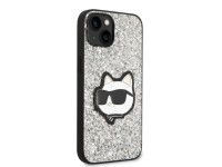 Capa rígida prateada/prateada Karl Lagerfeld KLHCP14MG2CPS para iPhone 14 Plus de 6,7 polegadas com Capa rígida prateada/prateada Karl Lagerfeld KLHCP14MG2CPS para iPhone 14 Plus de 6,7 polegadas com