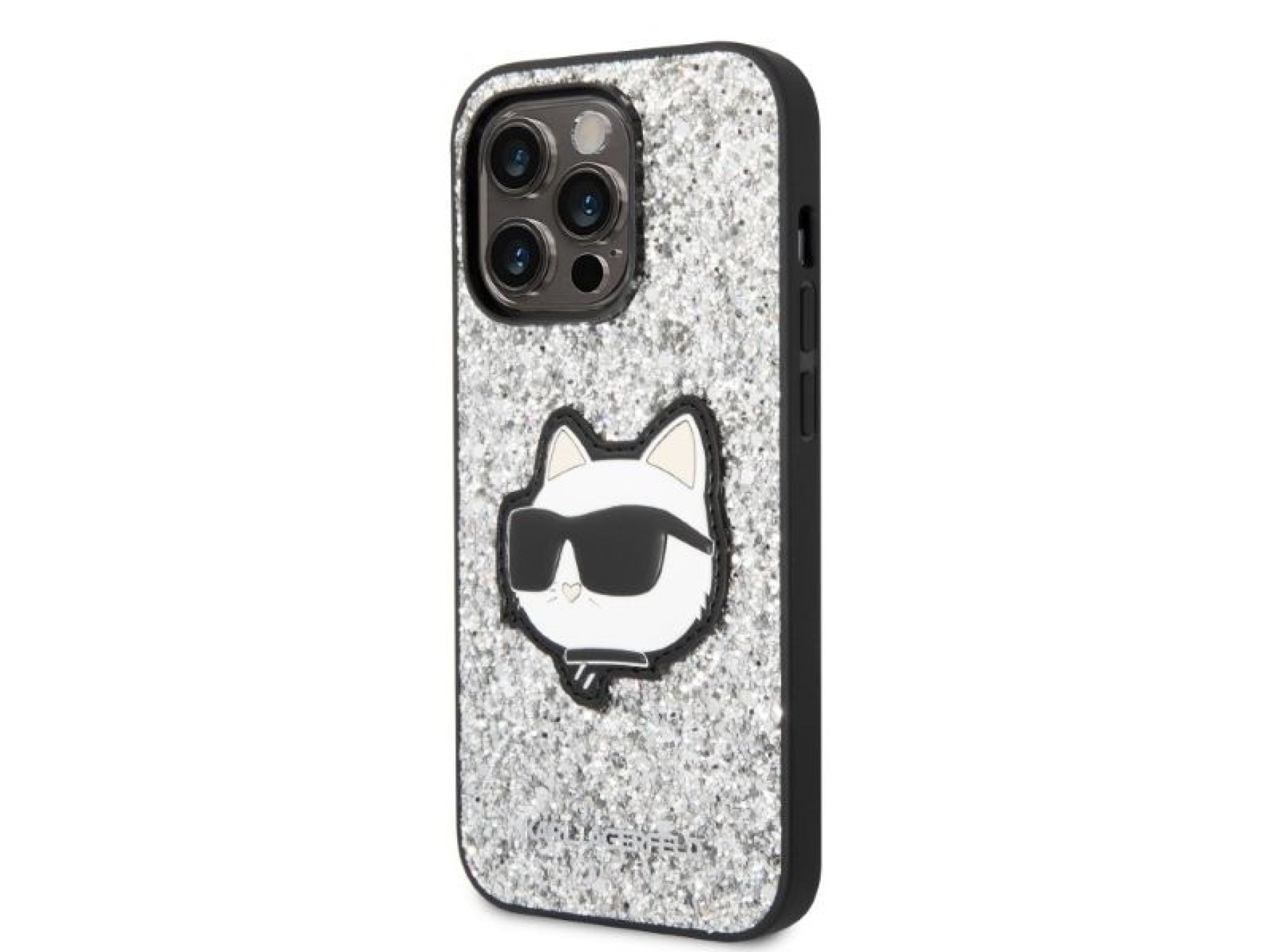 Capa rígida prateada/prateada Karl Lagerfeld KLHCP14XG2CPS para iPhone 14 Pro Max 6.7