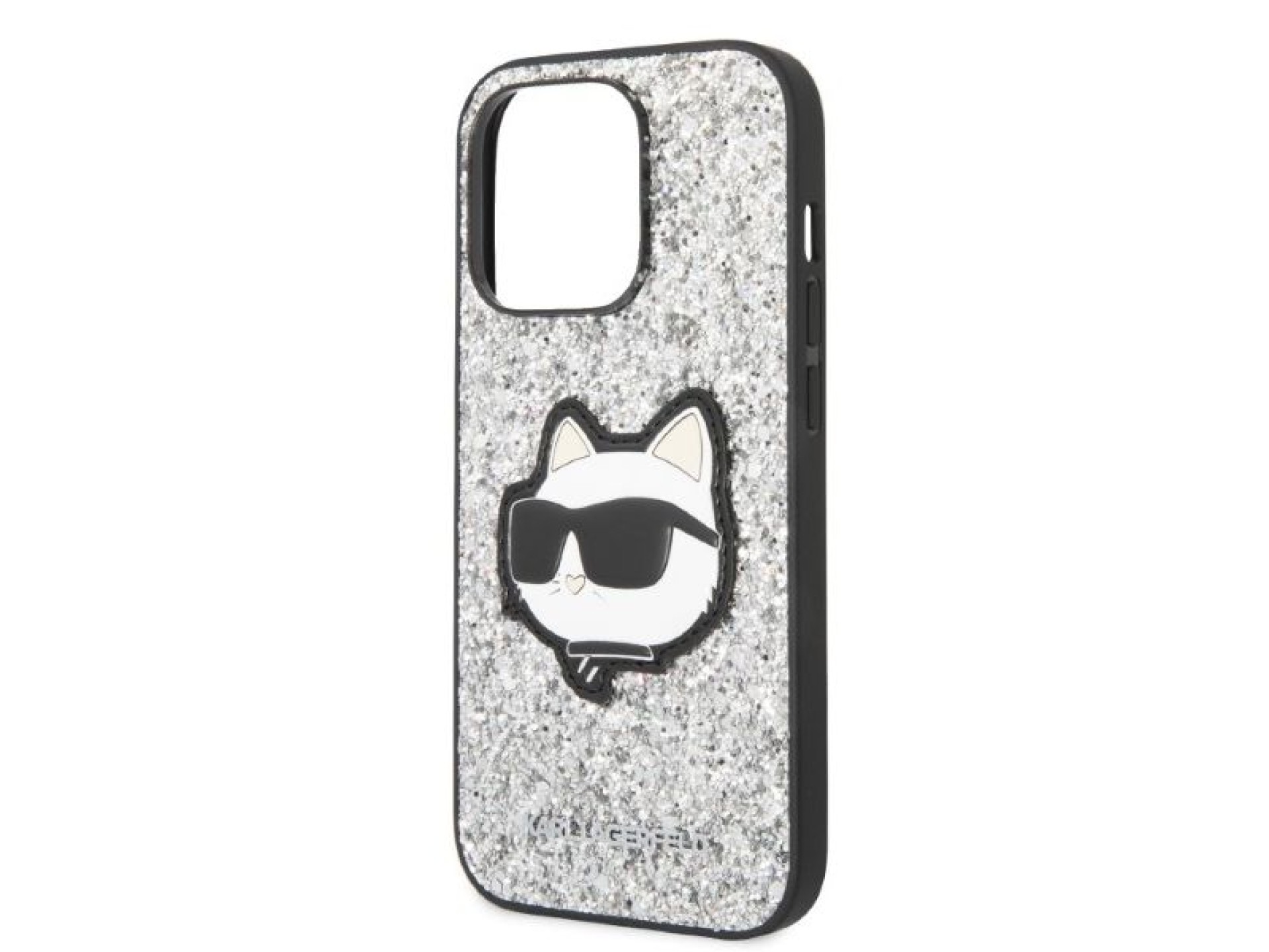 Capa rígida prateada/prateada Karl Lagerfeld KLHCP14XG2CPS para iPhone 14 Pro Max 6.7
