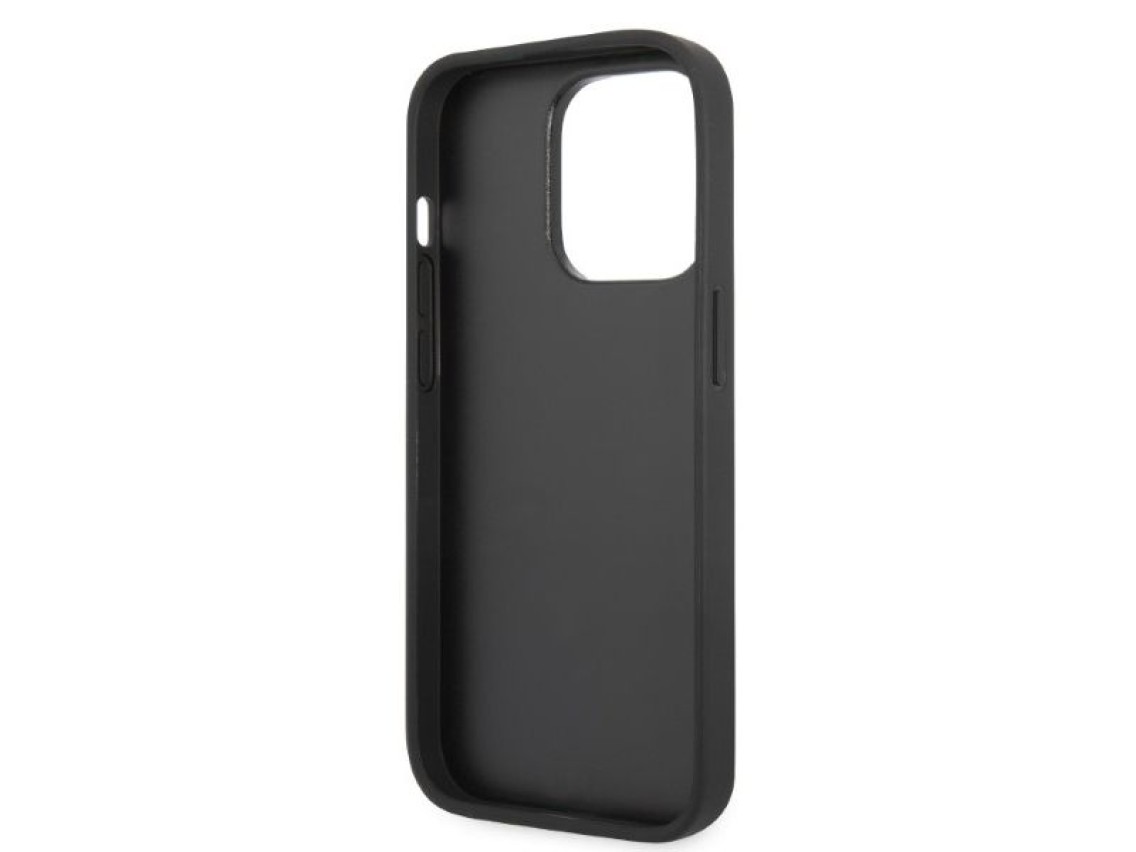 Capa rígida prateada/prateada Karl Lagerfeld KLHCP14XG2CPS para iPhone 14 Pro Max 6.7" com glitter e