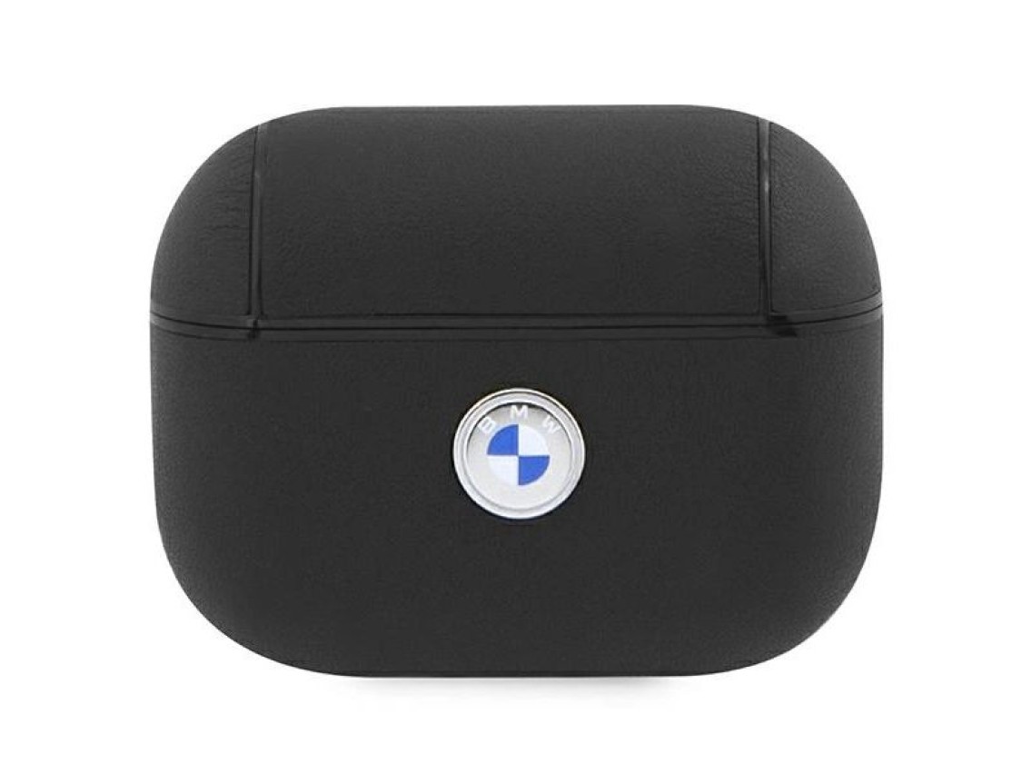 BMW BMAP2SSLBK AirPods Pro 2 (2022/2023) cover black/black Geniune Leather Silver Logo