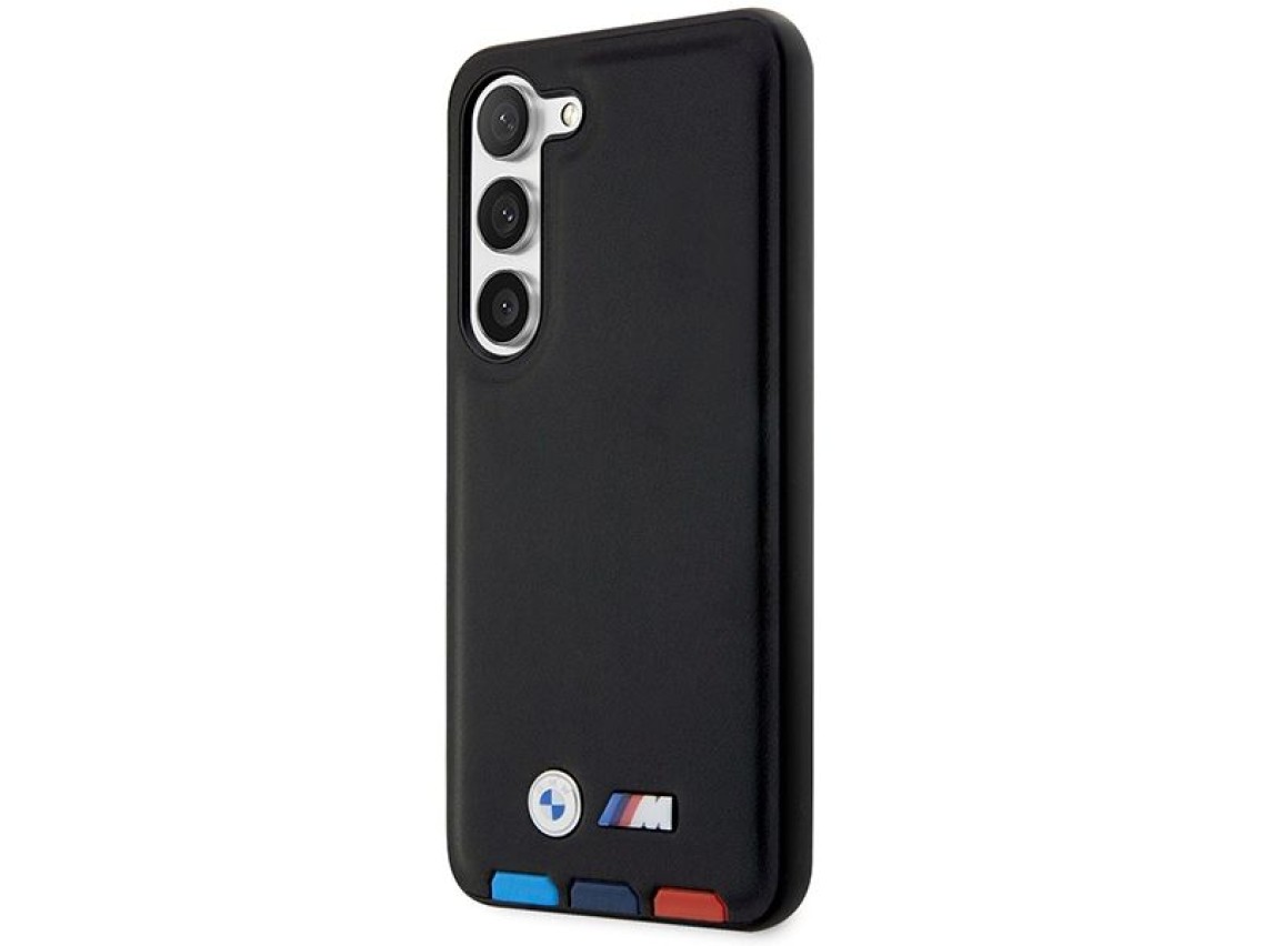 BMW BMHCS23M22PTDK S23+ S916 couro preto/preto com carimbo tricolor