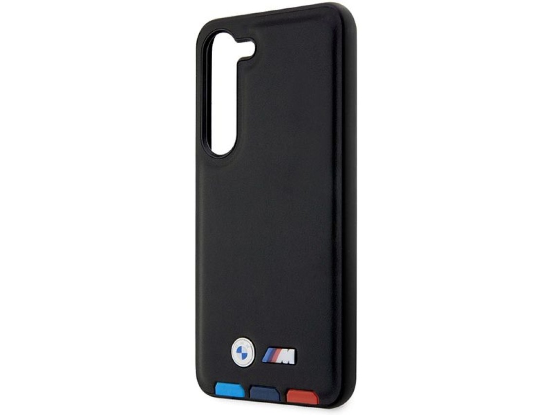 BMW BMHCS23M22PTDK S23+ S916 couro preto/preto com carimbo tricolor