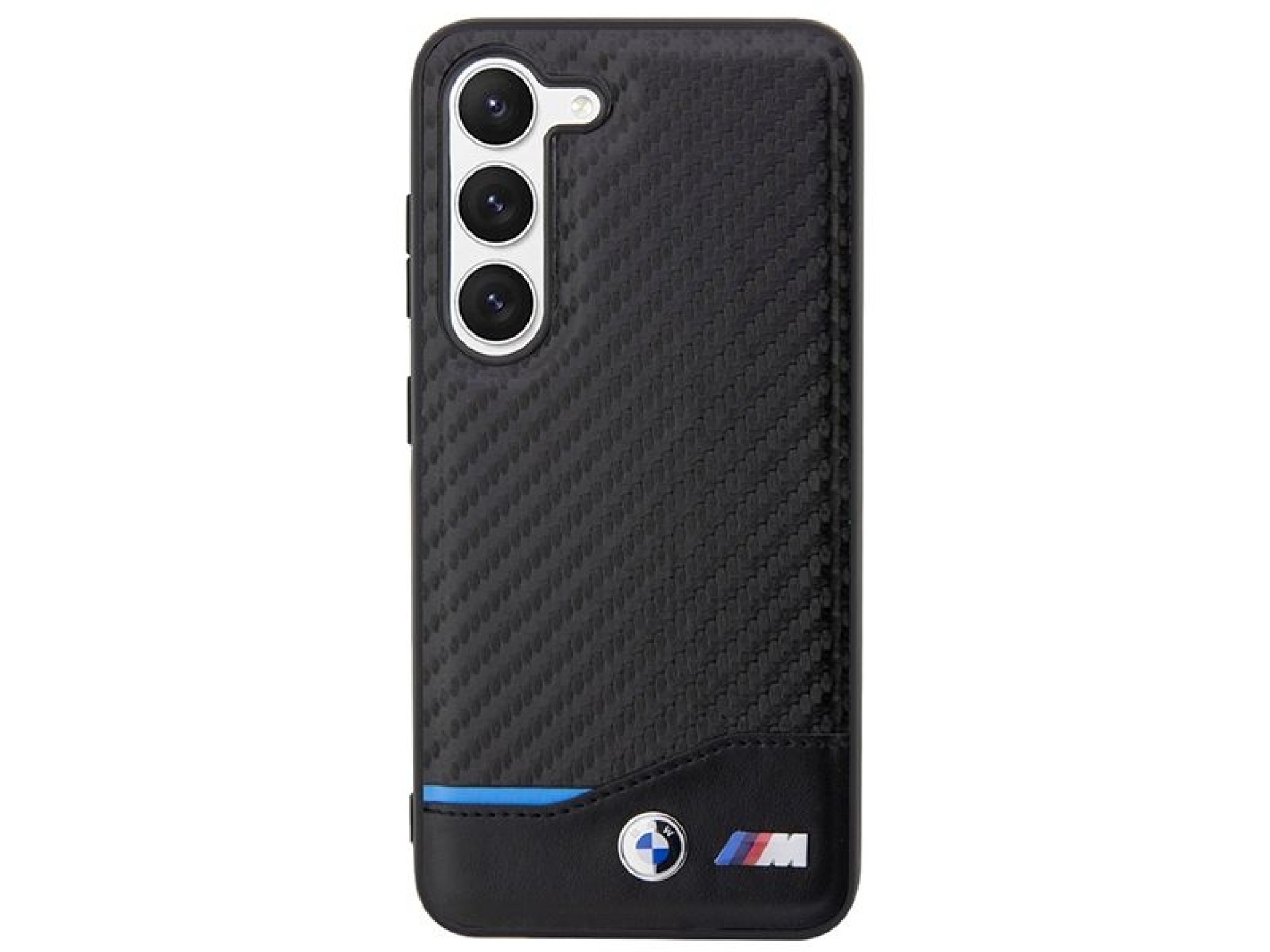 Funda de cuero BMW Carbon para Samsung Galaxy S23+ - negra