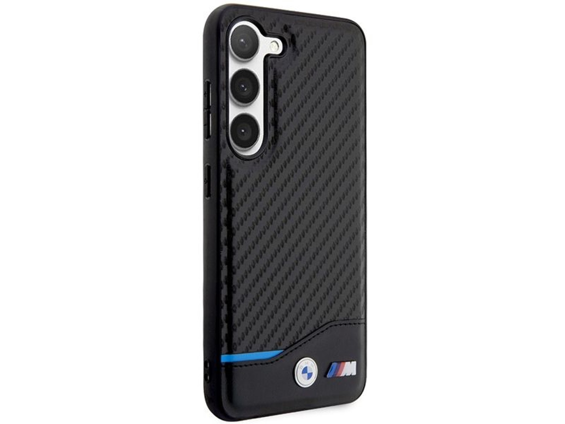 Funda de cuero BMW Carbon para Samsung Galaxy S23+ - negra