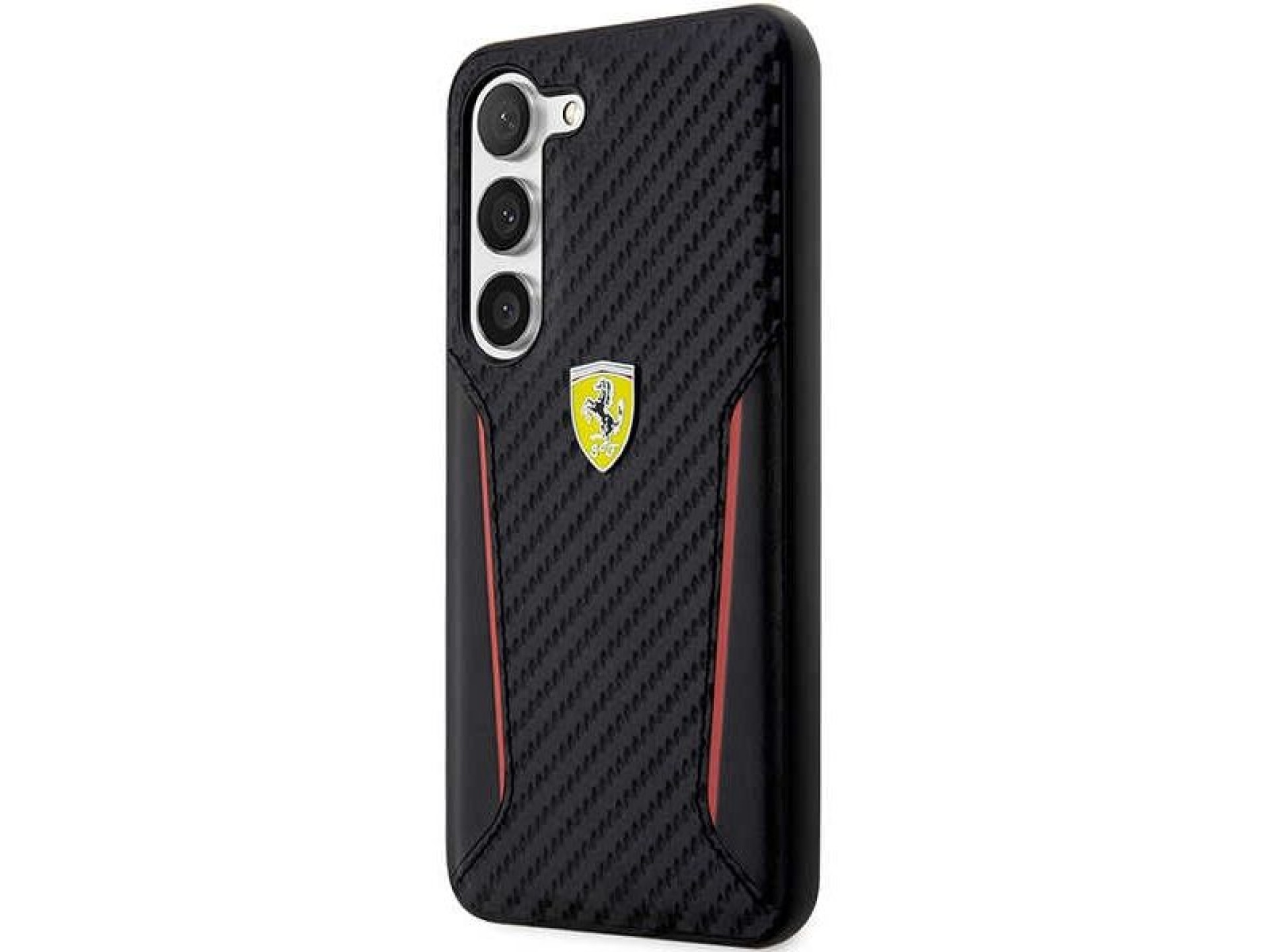 Ferrari FEHCS23MNPYK S23+ S916 estuche rígido negro/negro con bordes en contraste de carbono