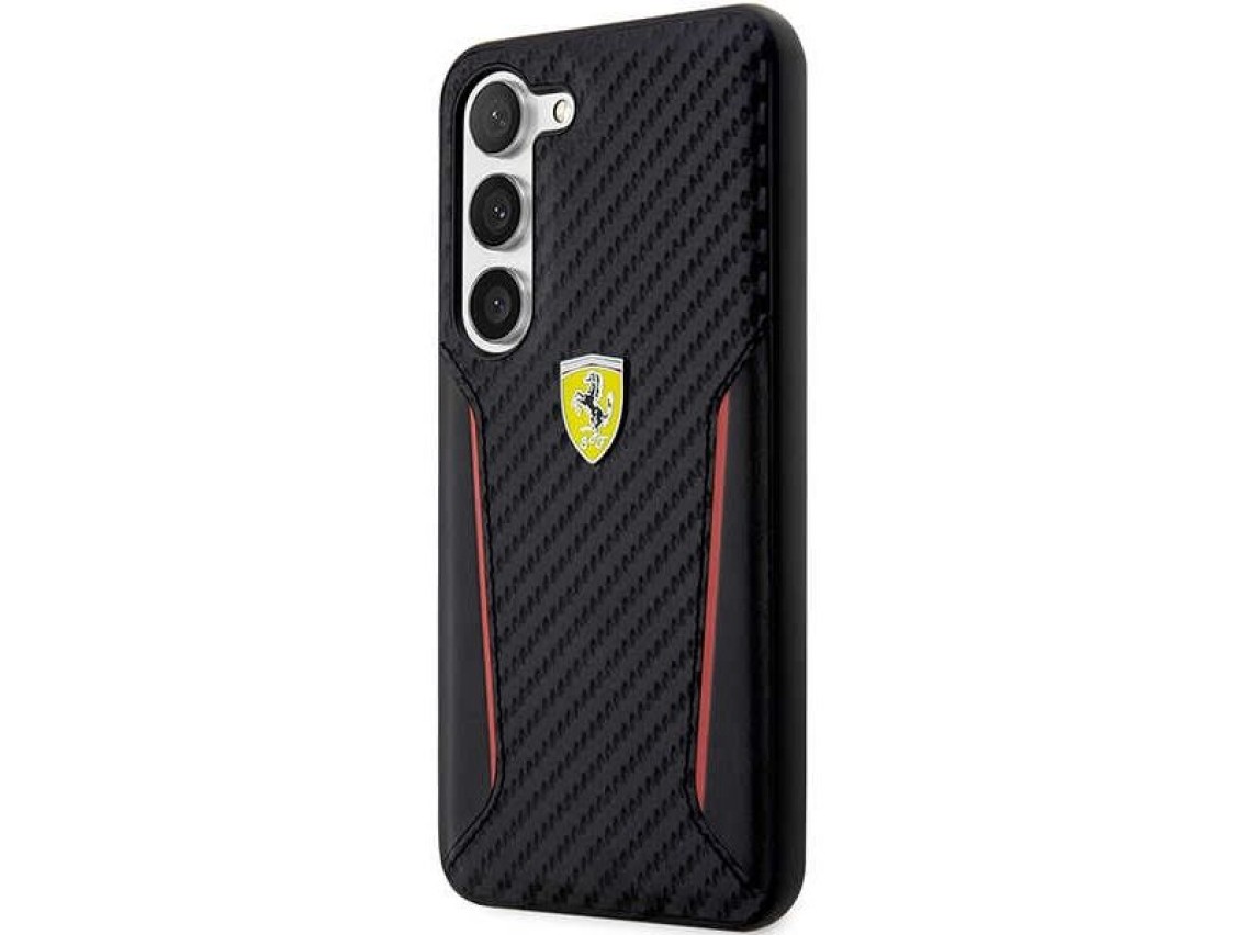 Ferrari FEHCS23MNPYK S23+ S916 estuche r�gido negro/negro con bordes en contraste de carbono
