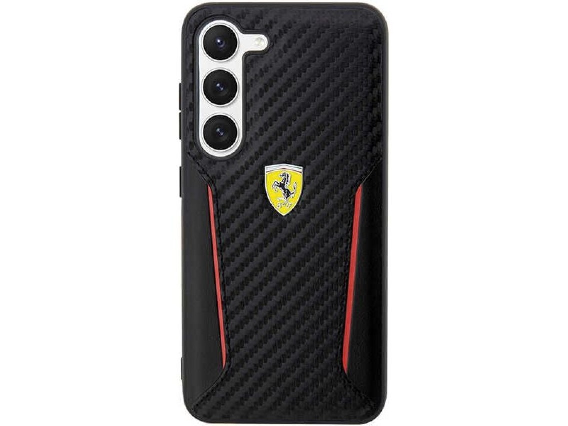 Ferrari FEHCS23MNPYK S23+ S916 estuche r�gido negro/negro con bordes en contraste de carbono