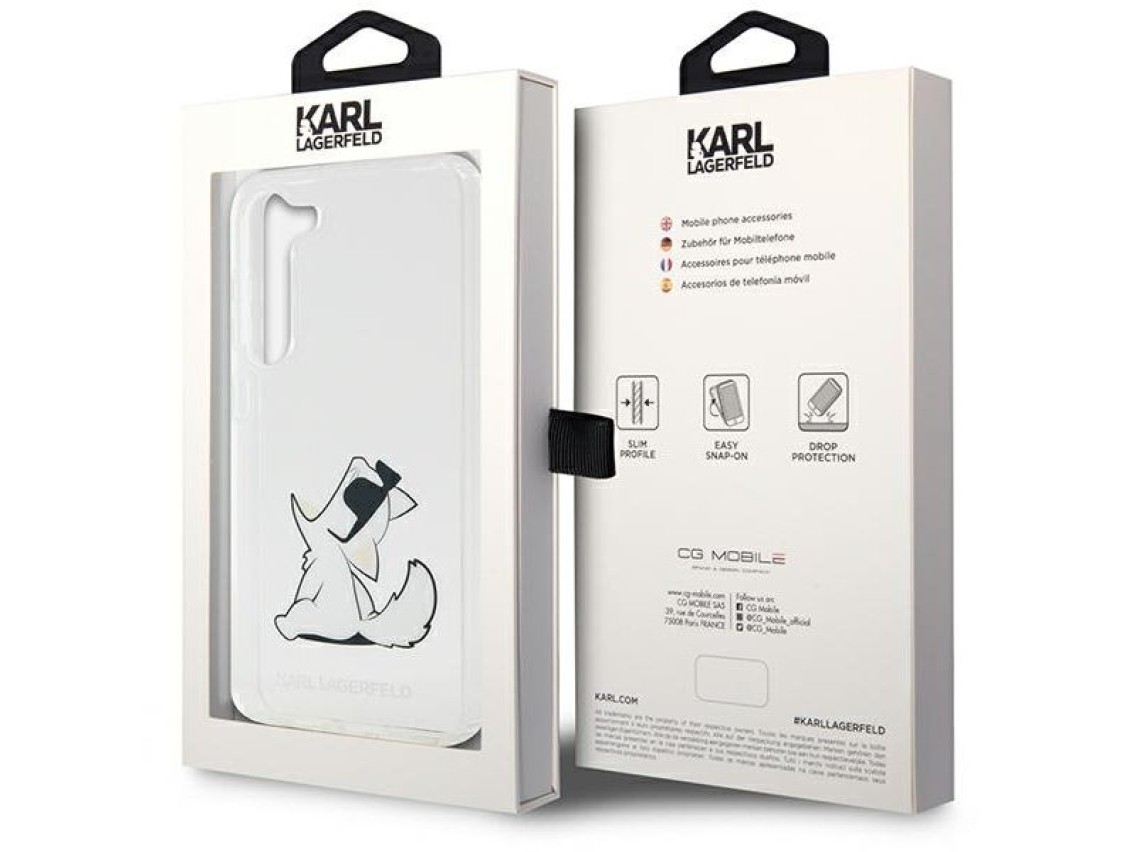 Karl Lagerfeld KLHCS23MCFNRC S23+ S916 transparent hardcase Choupette Fun