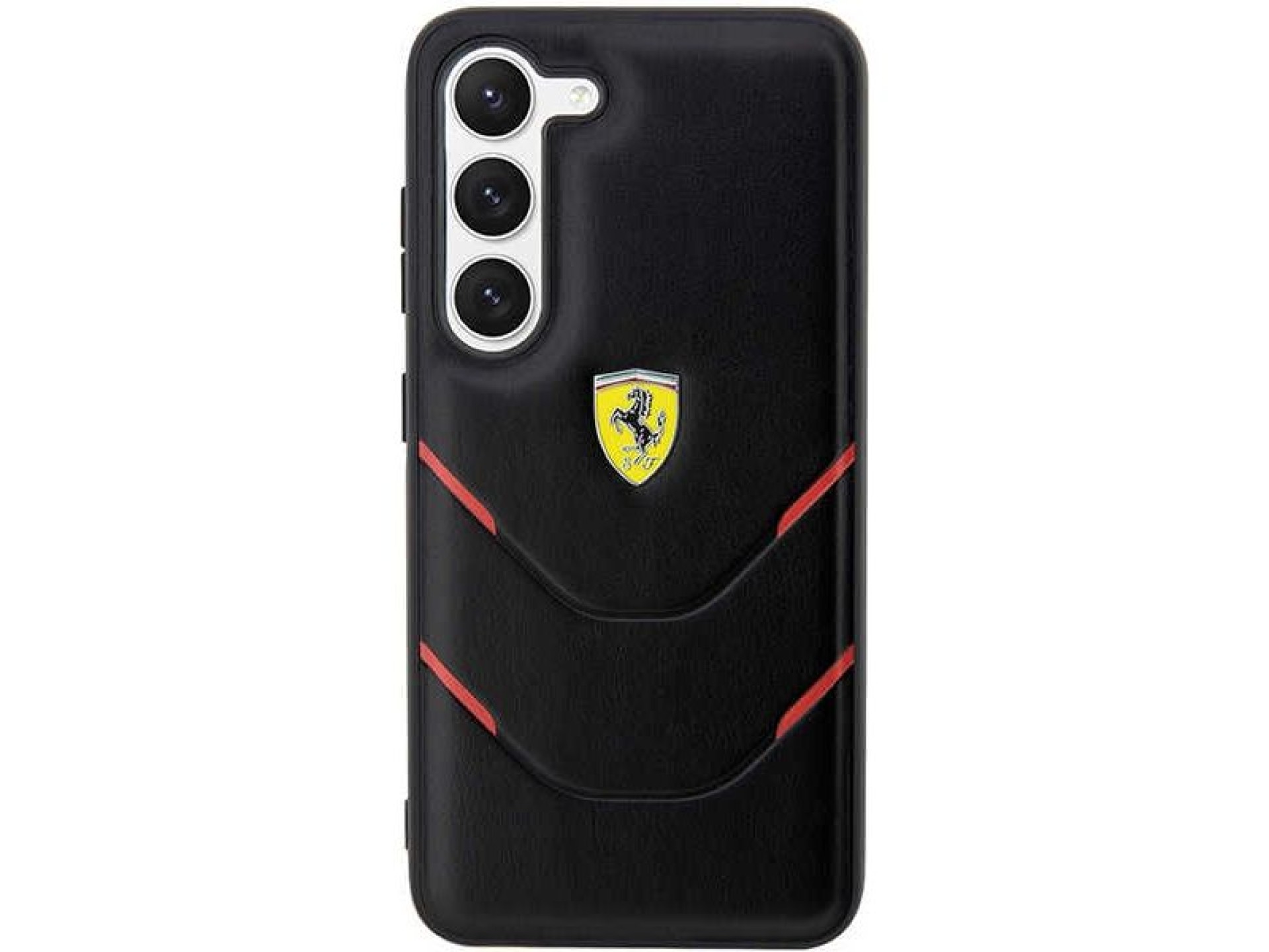 Estuche rígido Ferrari FEHCS23SPBAK S23 S911 negro/negro con líneas de estampado en caliente