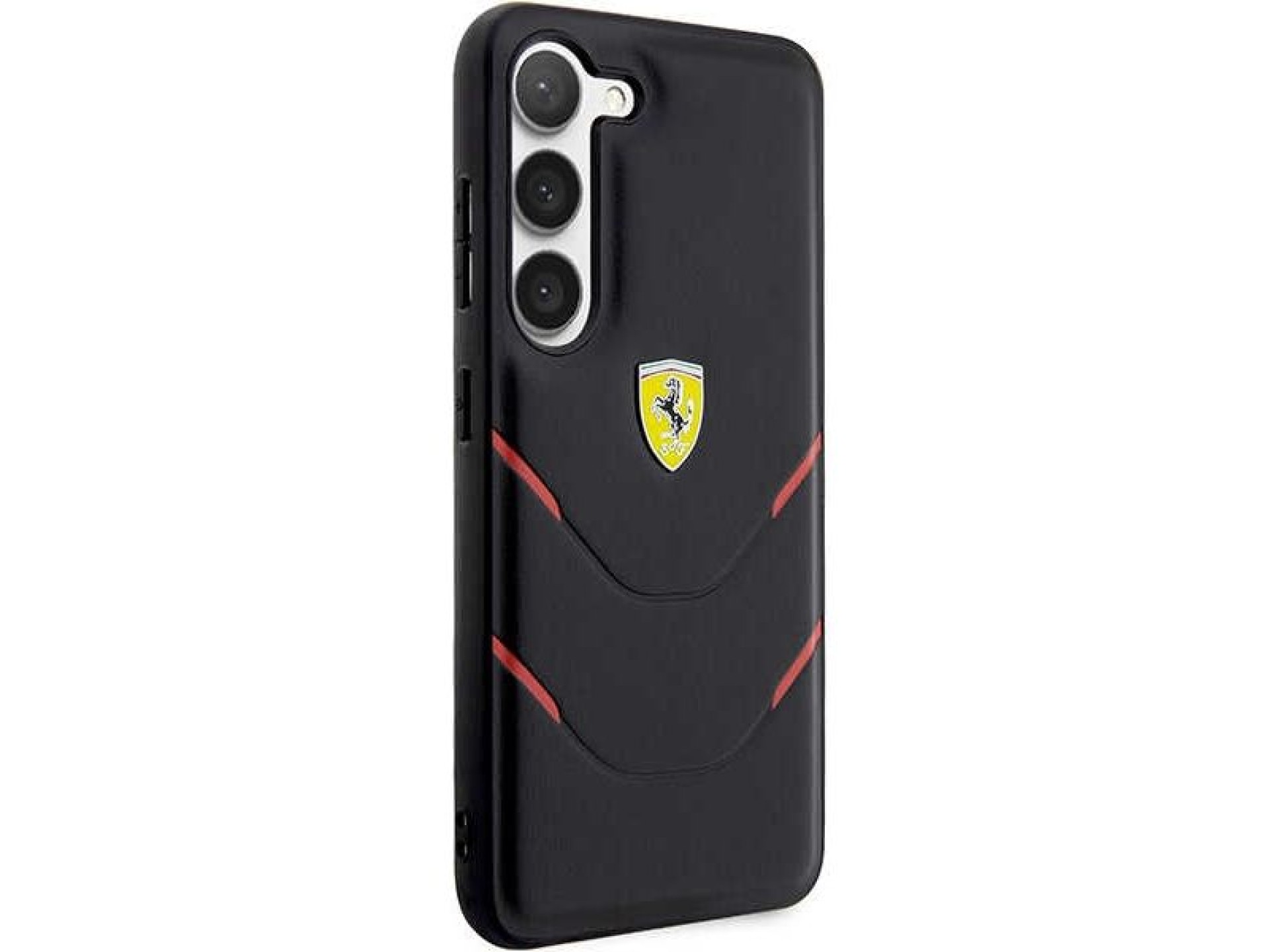 Estuche rígido Ferrari FEHCS23SPBAK S23 S911 negro/negro con líneas de estampado en caliente