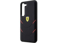 Estuche rígido Ferrari FEHCS23MPBAK S23+ S916 negro/negro con líneas de estampado en caliente Estuche rígido Ferrari FEHCS23MPBAK S23+ S916 negro/negro con líneas de estampado en caliente