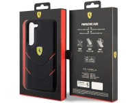 Estuche rígido Ferrari FEHCS23MPBAK S23+ S916 negro/negro con líneas de estampado en caliente Estuche rígido Ferrari FEHCS23MPBAK S23+ S916 negro/negro con líneas de estampado en caliente