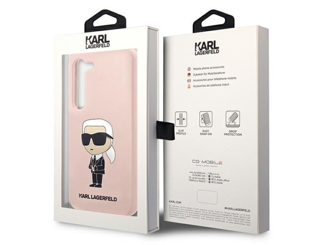 Karl Lagerfeld KLHCS23SSNIKBCP S23 S911 hardcase pink/pink Silicone Ikonik