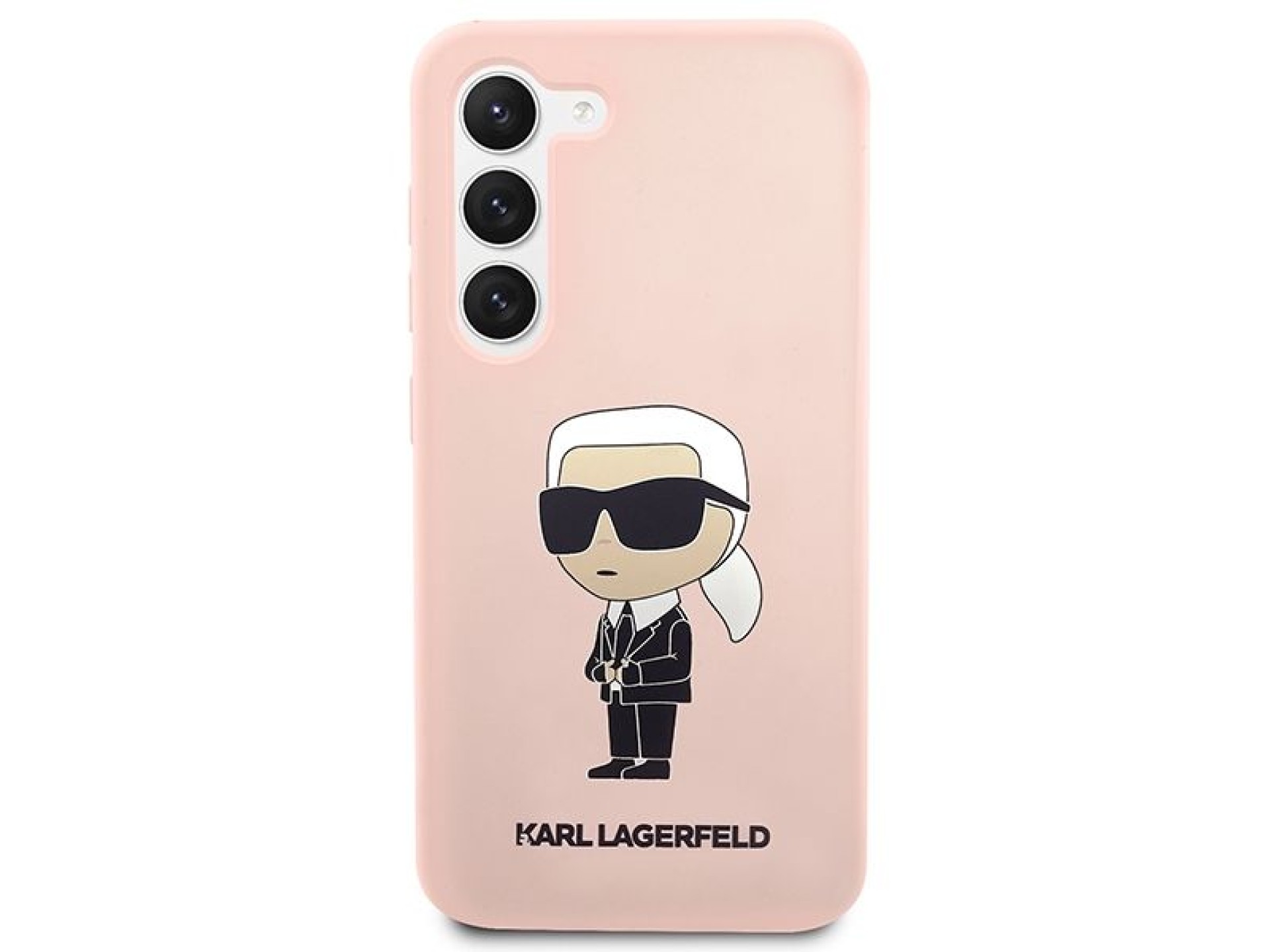 Karl Lagerfeld KLHCS23MSNIKBCP S23+ S916 estojo rígido rosa/rosa Silicone Ikonik
