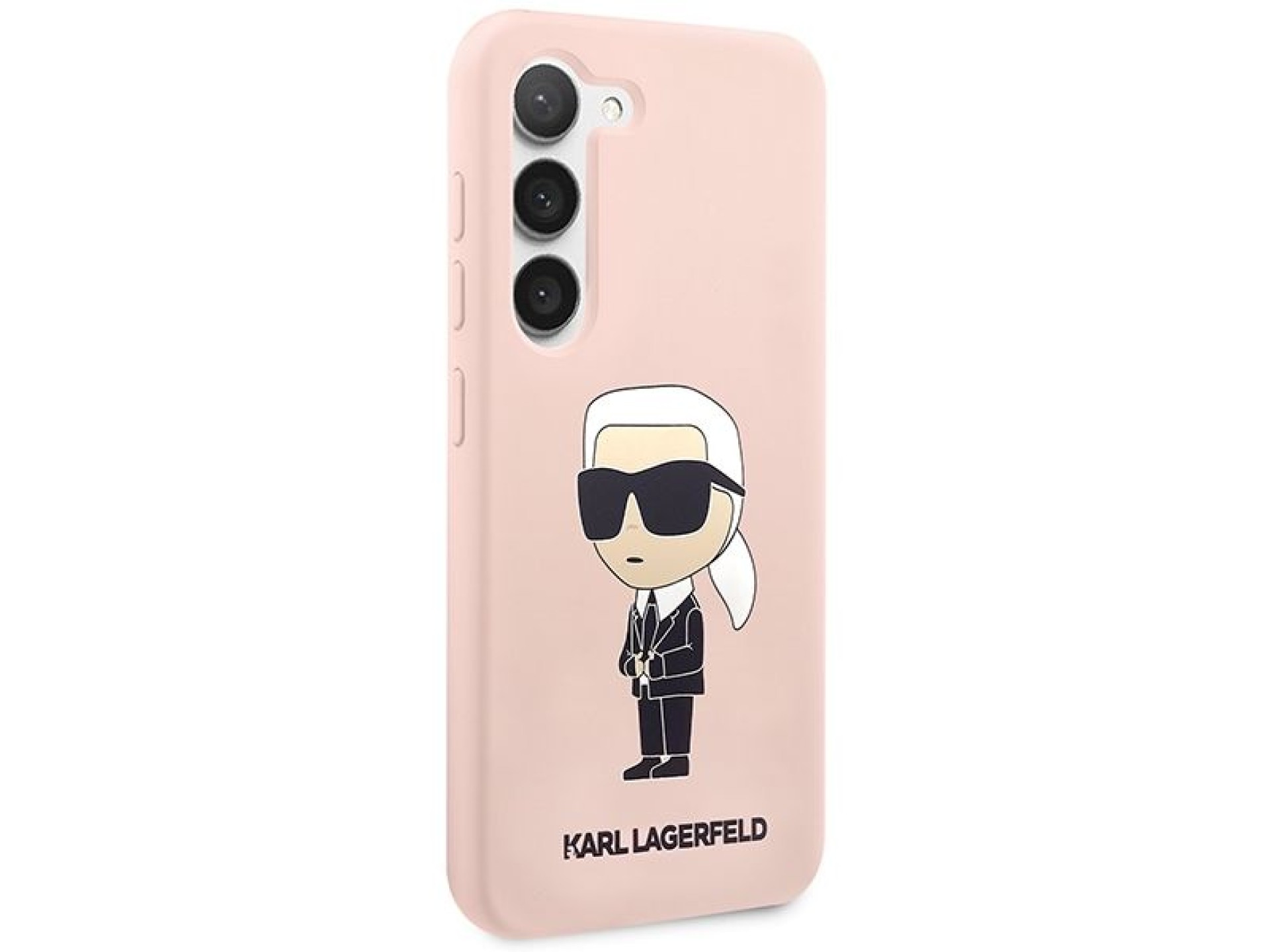 Karl Lagerfeld KLHCS23MSNIKBCP S23+ S916 estojo rígido rosa/rosa Silicone Ikonik