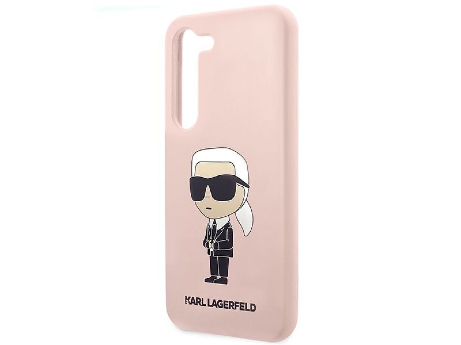 Karl Lagerfeld KLHCS23MSNIKBCP S23+ S916 estojo rígido rosa/rosa Silicone Ikonik