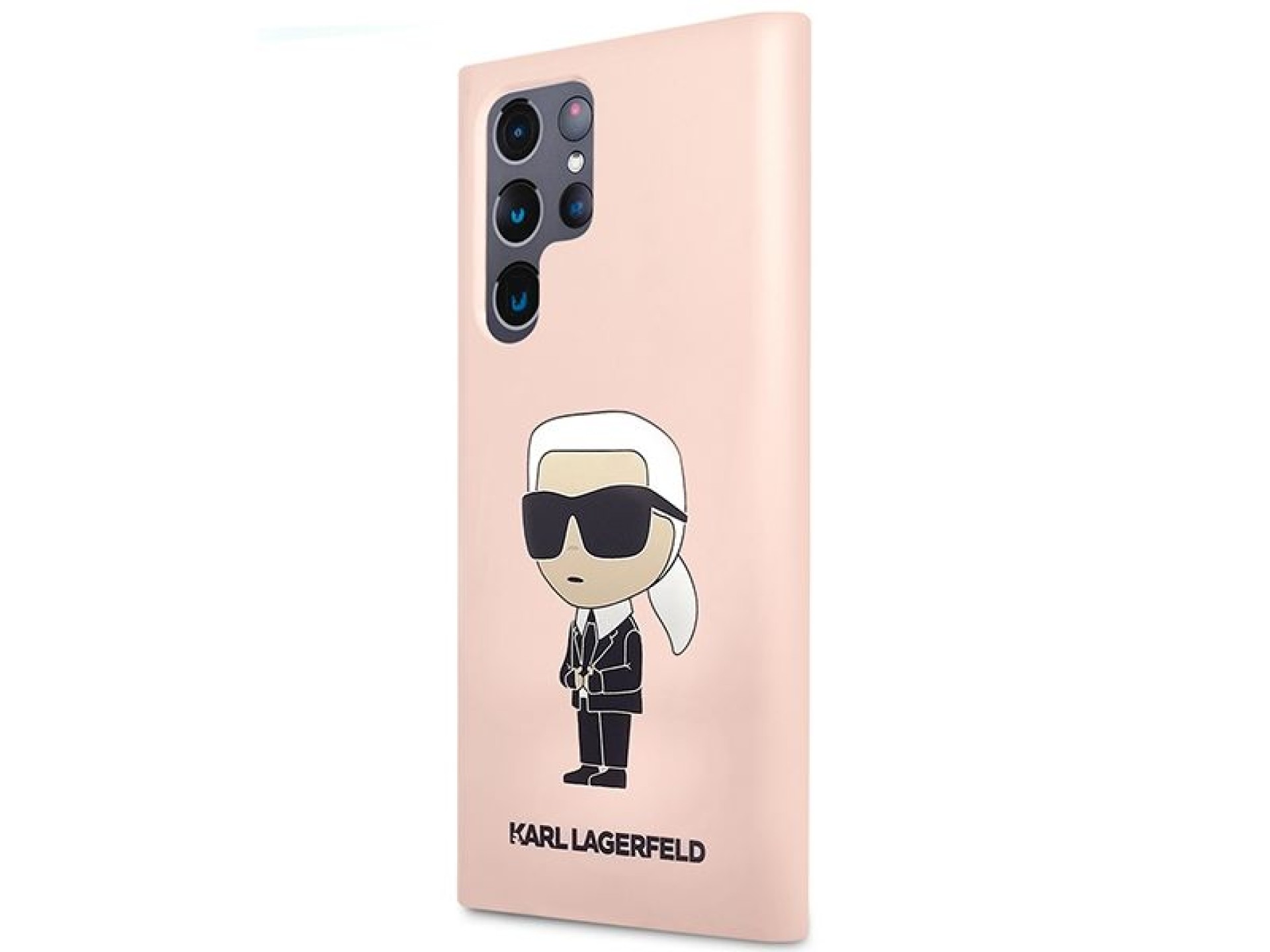 Karl Lagerfeld KLHCS23LSNIKBCP Sam S23 S918 Ultra capa rígida rosa/rosa Silicone Ikonik
