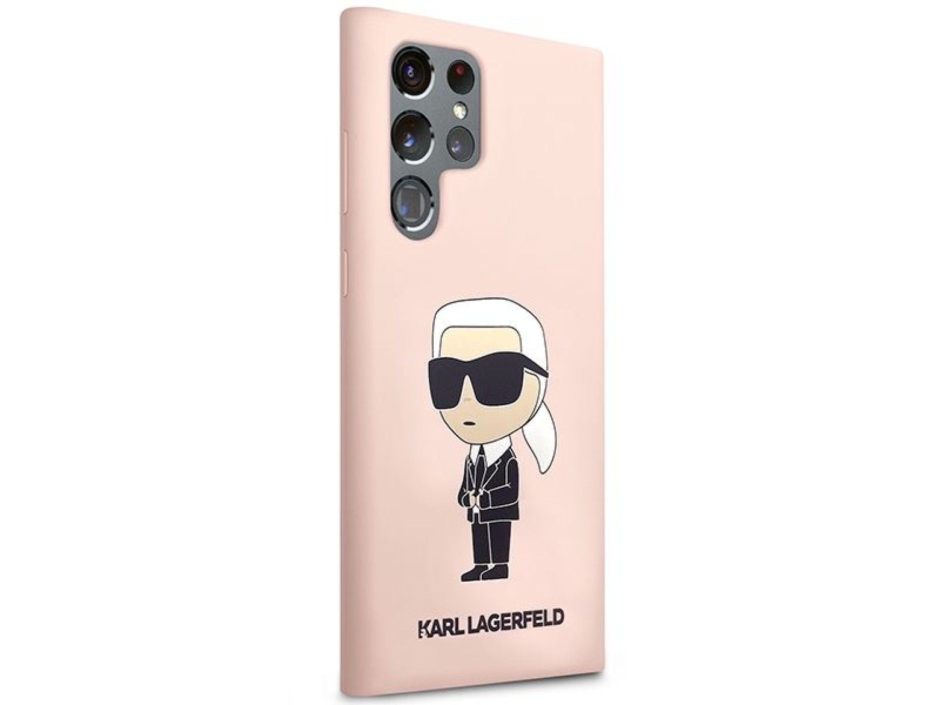 Karl Lagerfeld KLHCS23LSNIKBCP Sam S23 S918 Ultra capa rígida rosa/rosa Silicone Ikonik